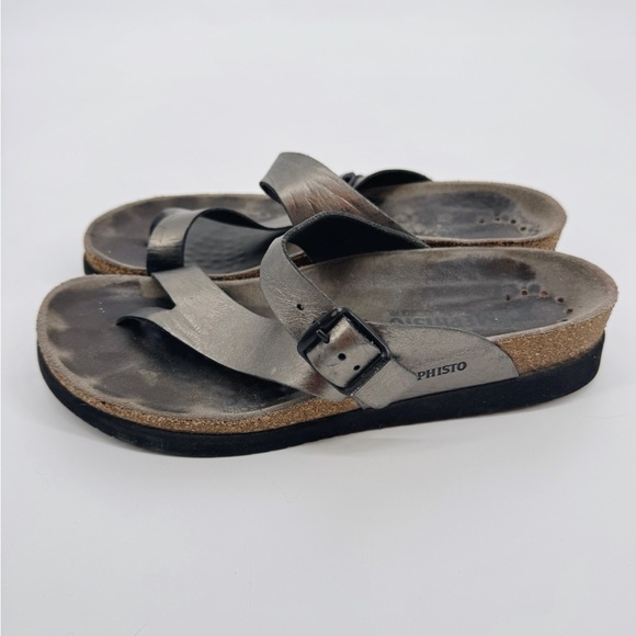 Mephisto Helen Thong Sandal, Metallic Pewter/Gray, EU 39 / US 8.5–9 - Picture 3 of 8
